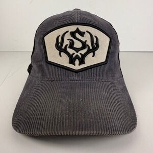 Outdoor Cap Corduroy Trucker Hat Antler Logo Patch Adjustable Snapback